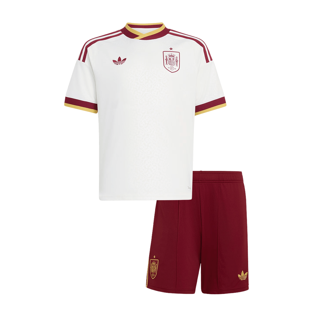 Conjunto infantil de camiseta y pantalón corto de la selección española (camiseta + pantalón corto) para el Mundial 2026