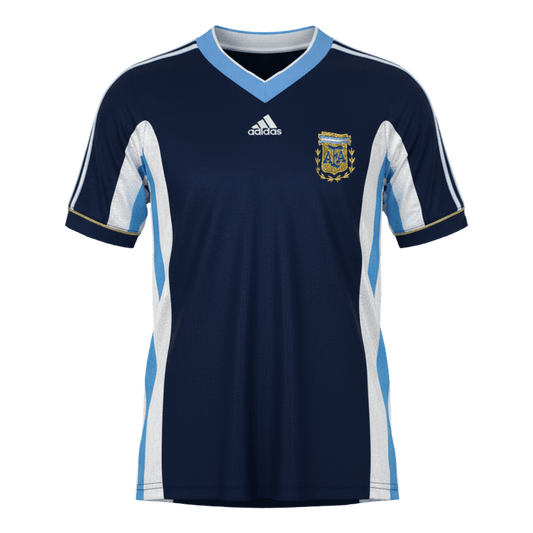Camiseta retro de fútbol de visitante de Argentina 1998