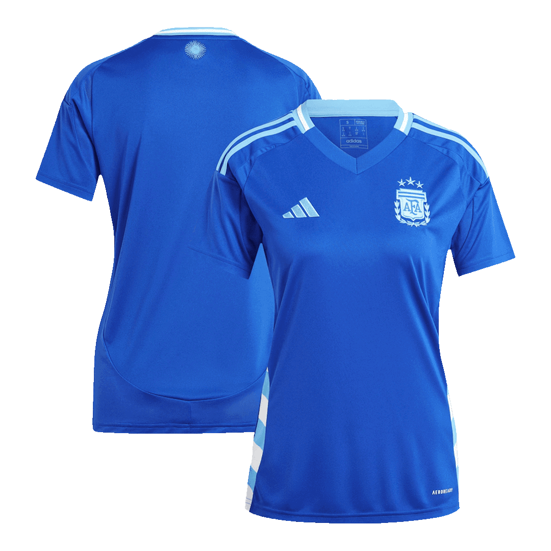 Camiseta de fútbol visitante de Argentina para mujer de la Copa América 2024