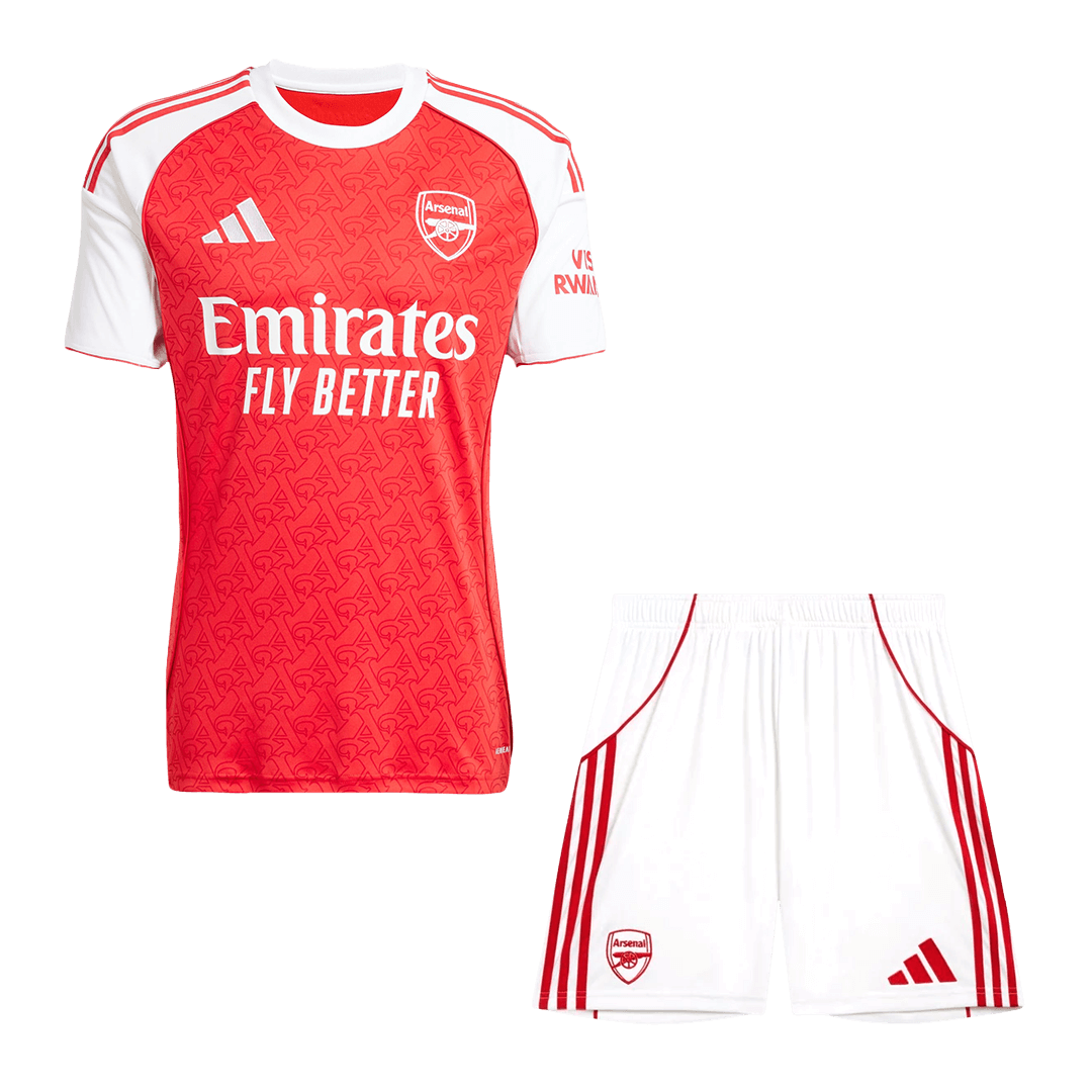 Kit de fútbol local del Arsenal (Kit y pantalón corto) 2025/26, roja