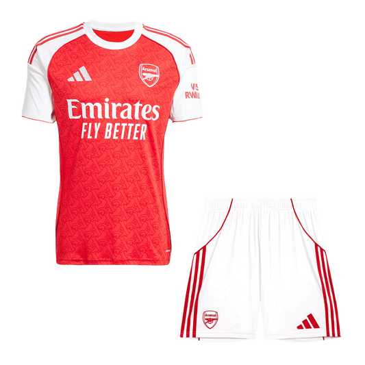 Kit de fútbol local del Arsenal (Kit y pantalón corto) 2025/26, roja