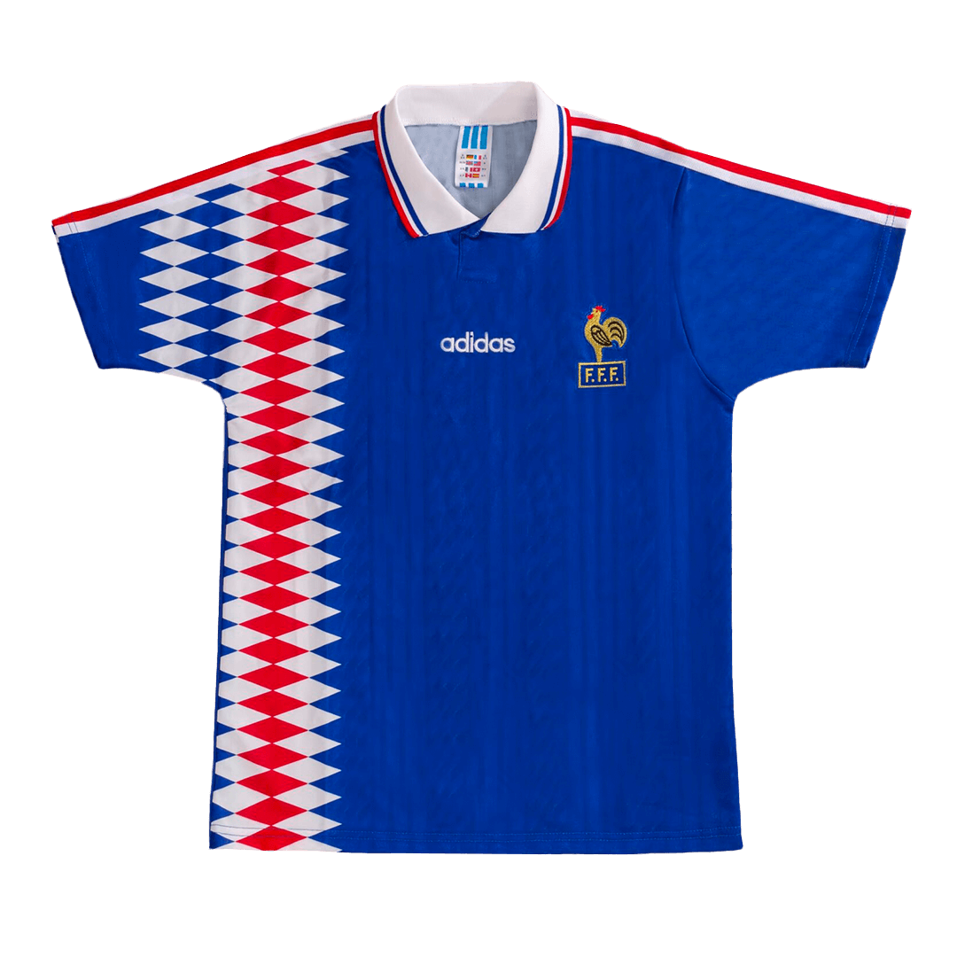 Camiseta retro de fútbol local de Francia 1994