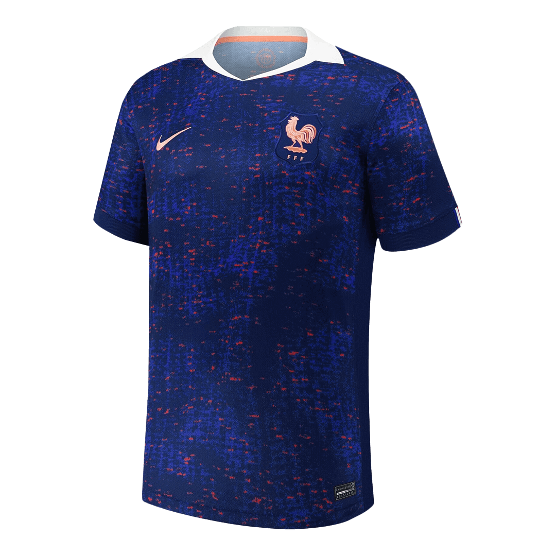 Camiseta de fútbol local de Francia 2025 para hombre, azul - Eurocopa femenina