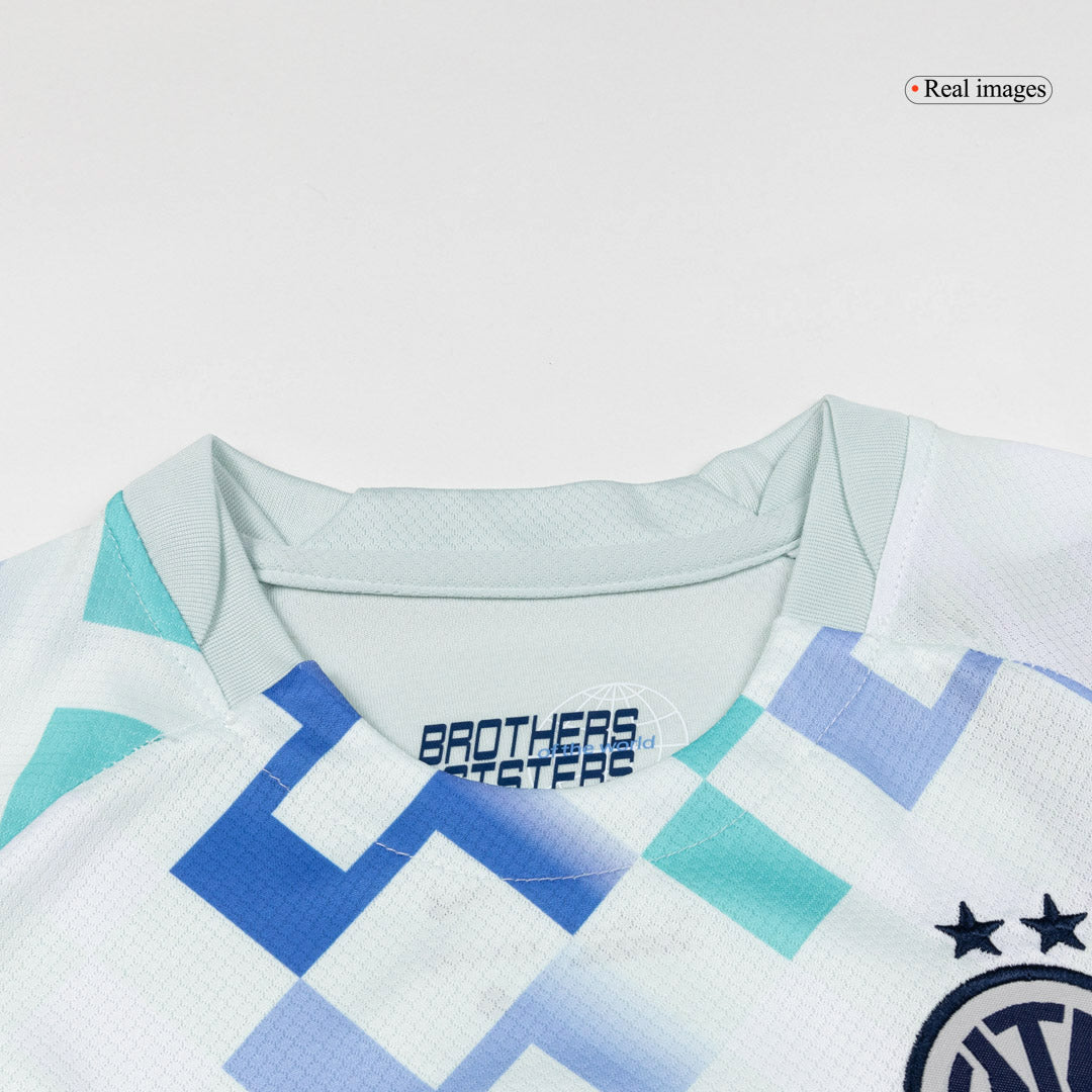 Kit de fútbol visitante del Inter de Milán para niño (camiseta y pantalón corto) 2025/26, color blanco