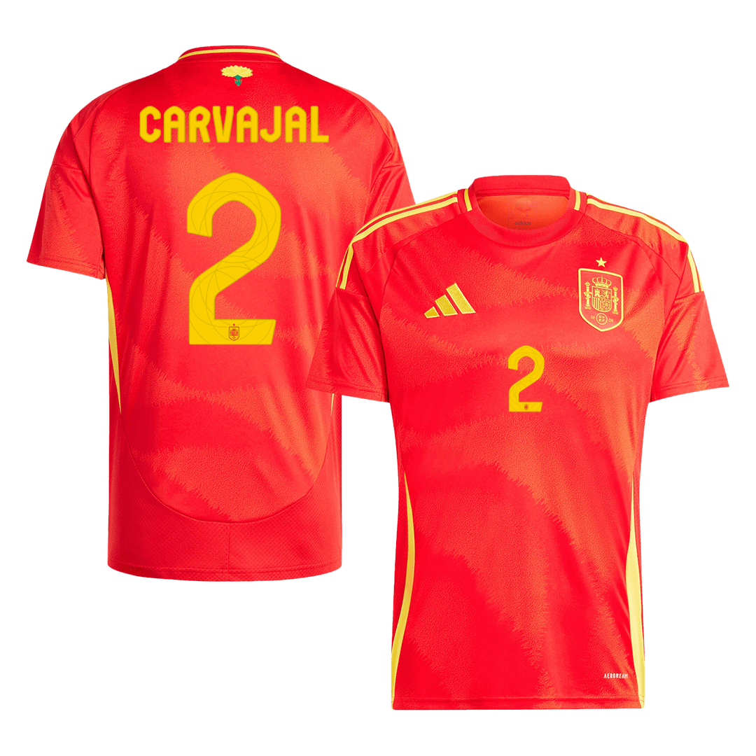 Camiseta de fútbol local de España CARVAJAL #2 Eurocopa 2024