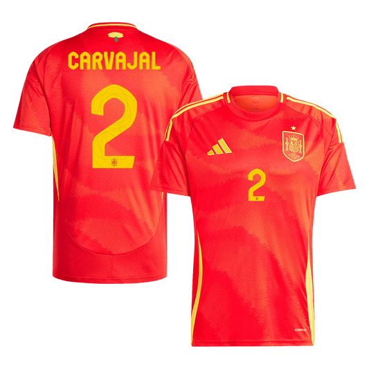 Camiseta de fútbol local de España CARVAJAL #2 Eurocopa 2024