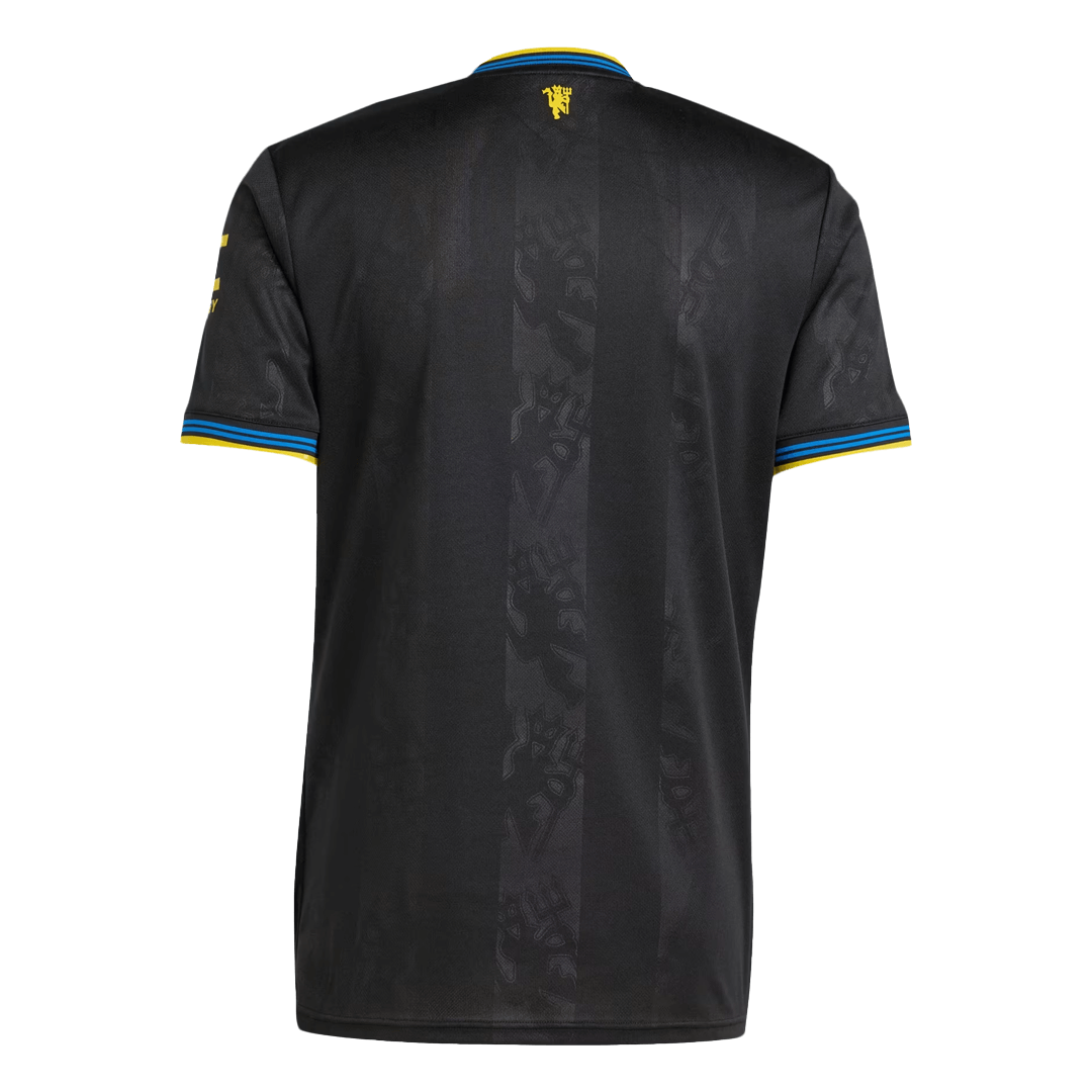 Camiseta de fútbol visitante del Manchester United 2025/26, negra