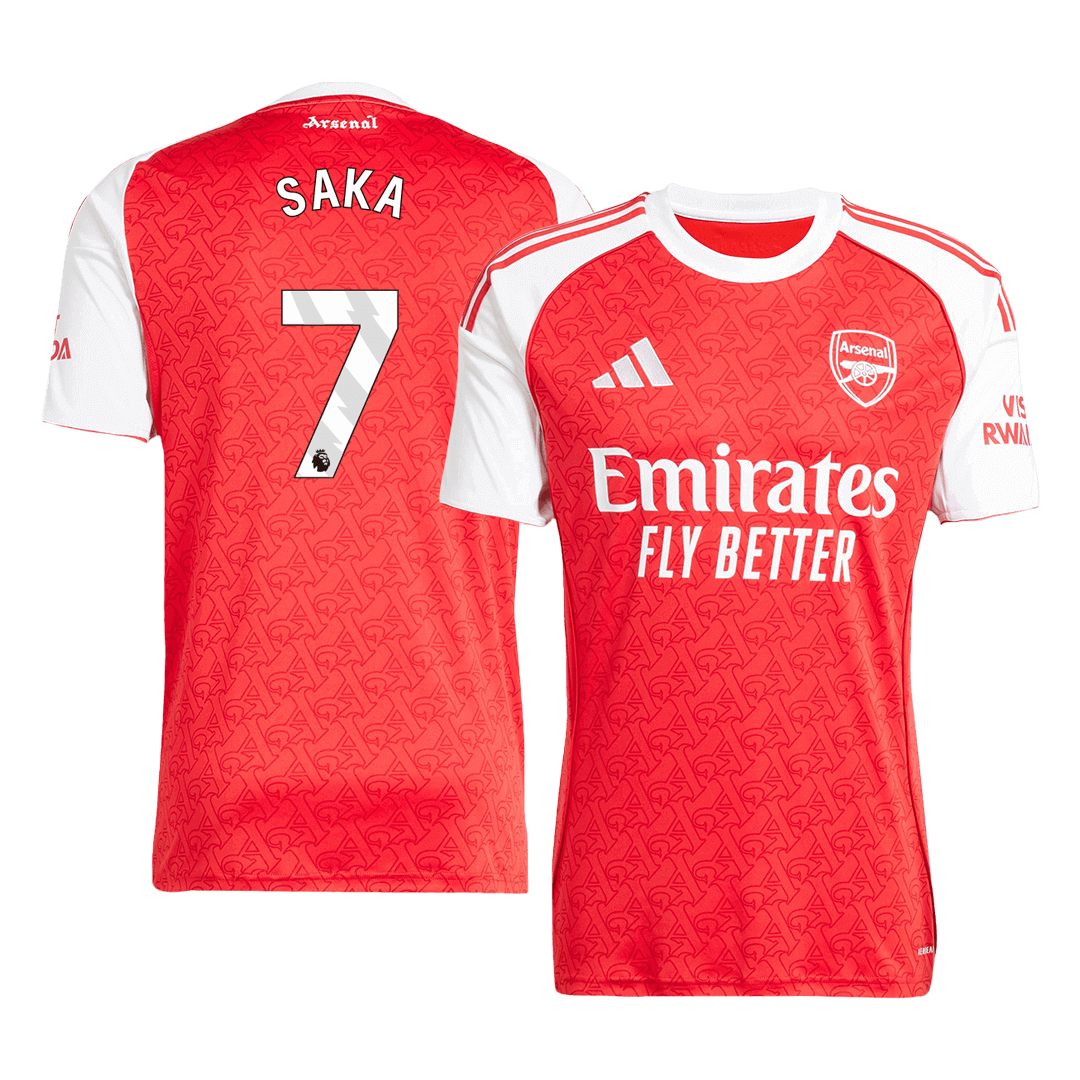 Camiseta de fútbol SAKA #7 Arsenal Primera equipación 2025/26 Roja