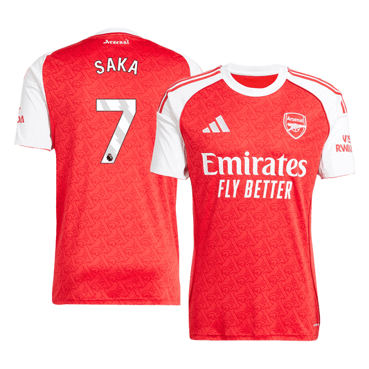 Camiseta de fútbol SAKA #7 Arsenal Primera equipación 2025/26 Roja