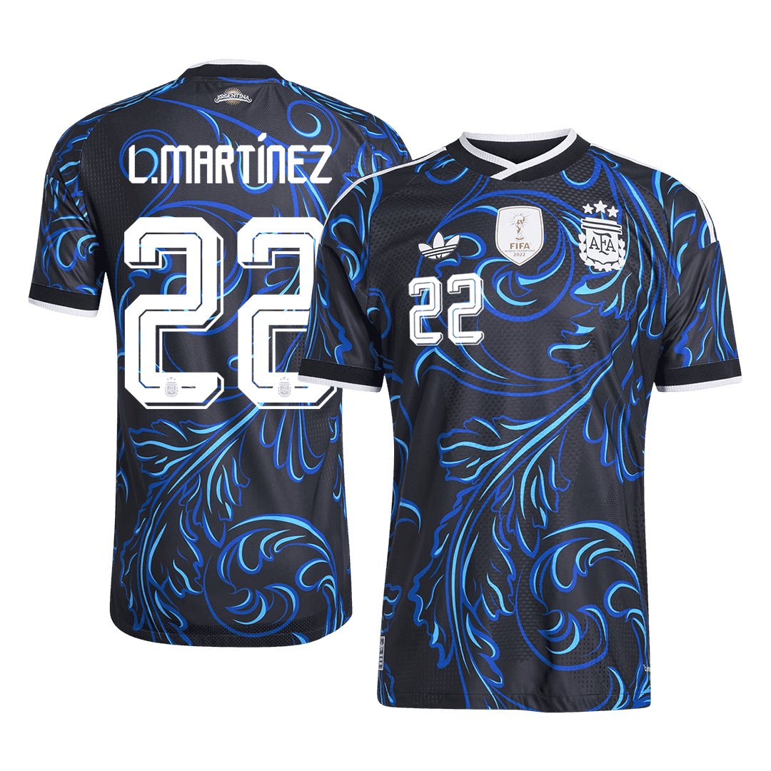 Auténtica camiseta de visitante de L. MARTÍNEZ #22 de Argentina 2026
