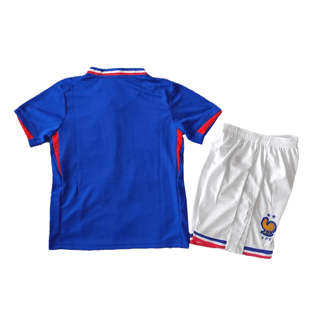 Kit de fútbol local de Francia para niños (camiseta, pantalón corto y calcetines) Eurocopa 2024