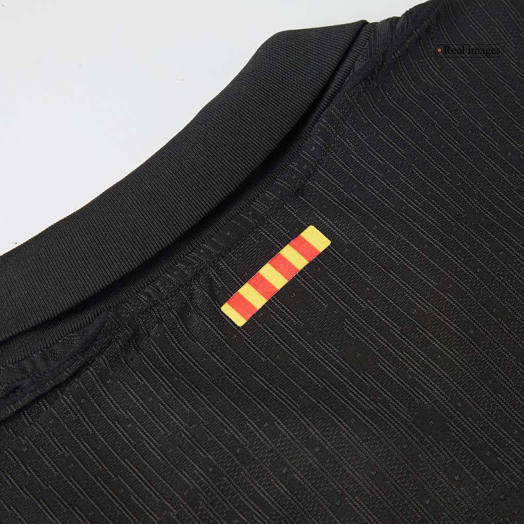 Camiseta de fútbol visitante auténtica del Barcelona x Travis Scott 2024/25, negra