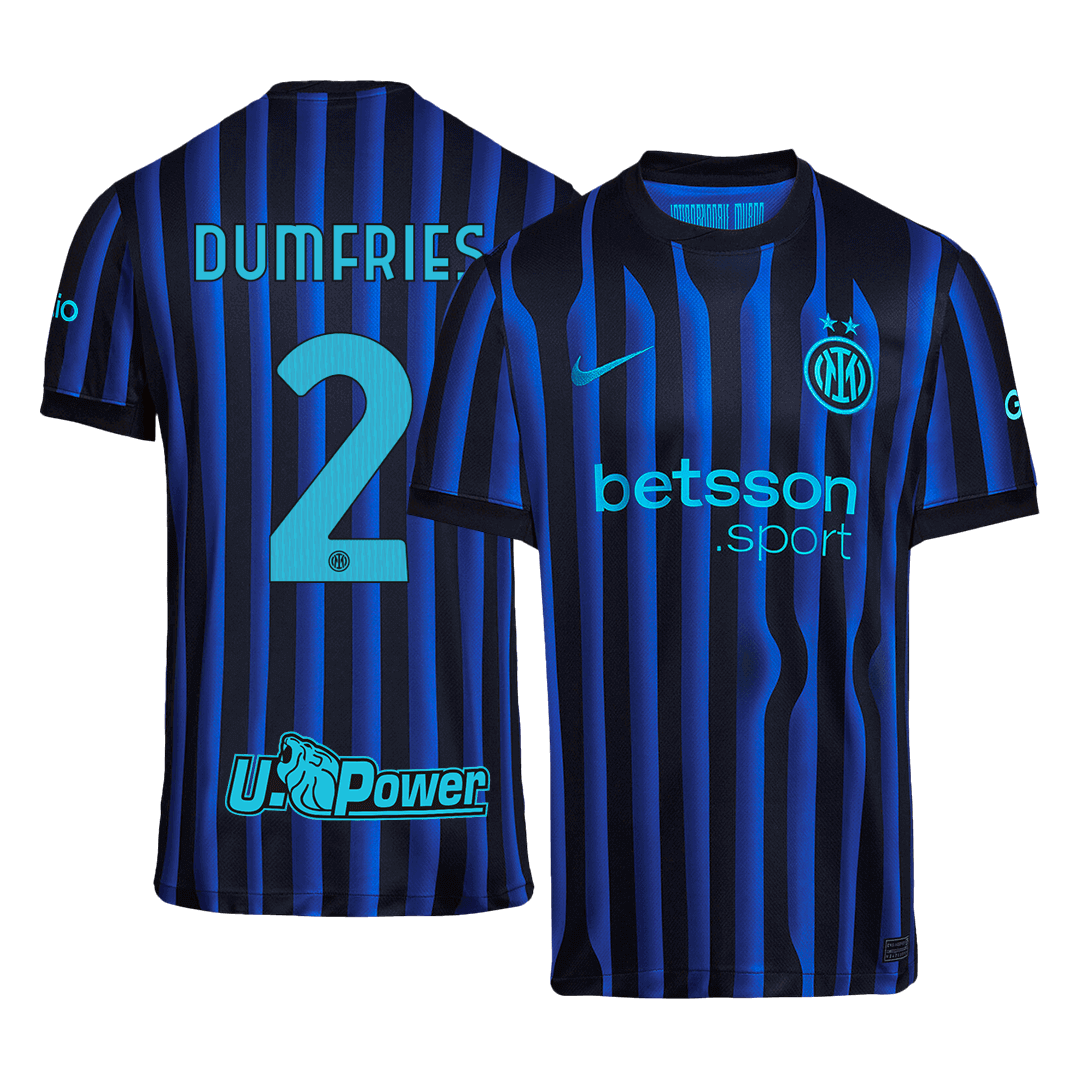 Camiseta de fútbol local DUMFRIES #2 del Inter de Milán 2025/26