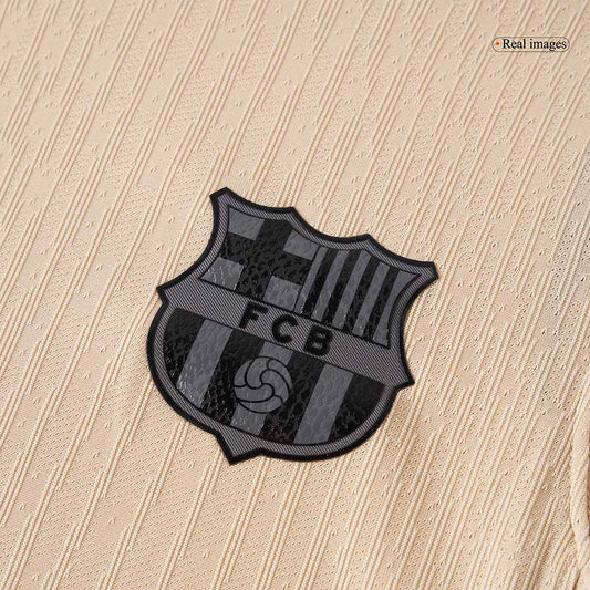 Camiseta de visitante auténtica del Barcelona LAMINE YAMAL #10, amarilla, 2025/26 - UCL