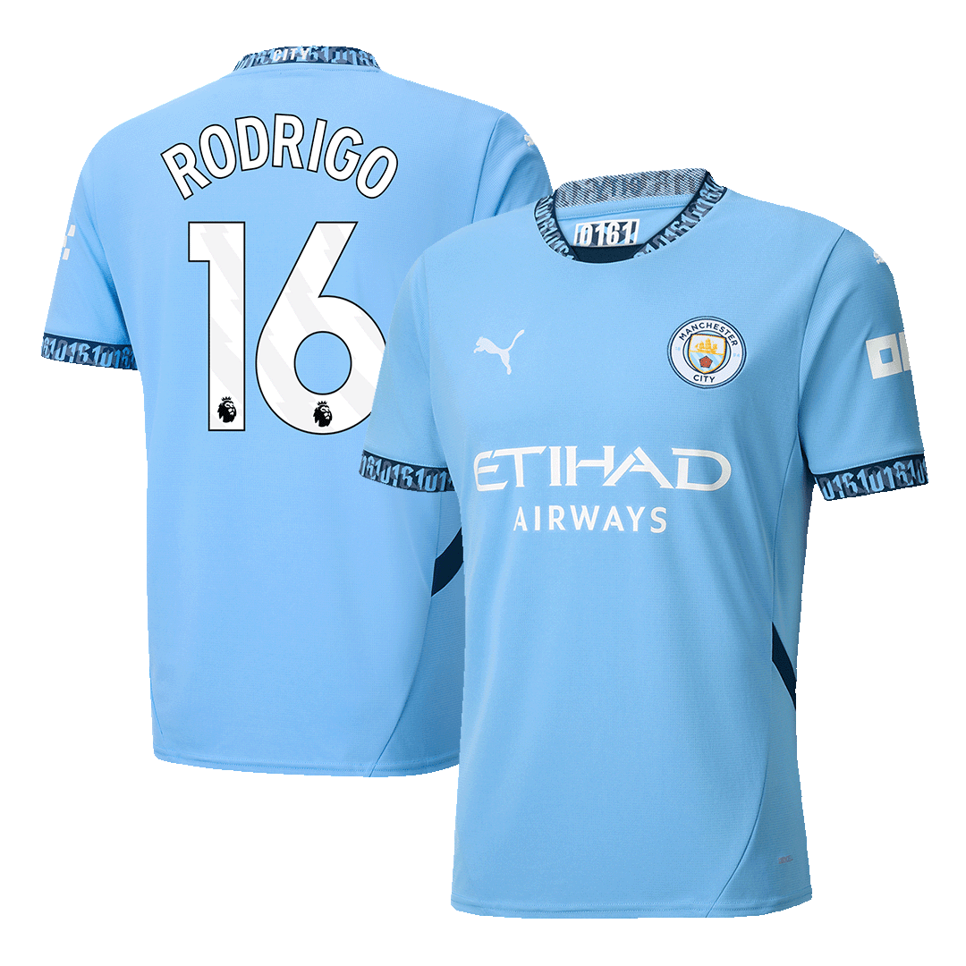 Camiseta de fútbol local del Manchester City RODRIGO #16
