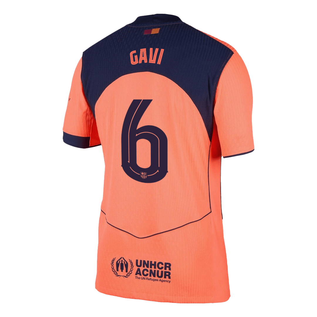Camiseta de fútbol de visitante GAVI #6 del Barcelona 2025/26