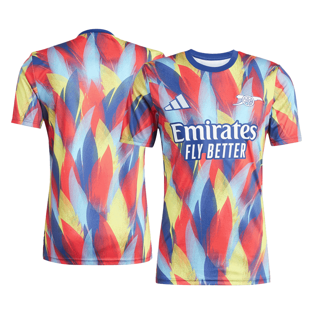 Camiseta de fútbol prepartido del Arsenal 2025/26 colorida
