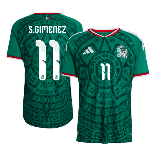 Camiseta de local de México S. Giménez #11 para hombre, Copa Mundial 2026 - Ajuste entallado