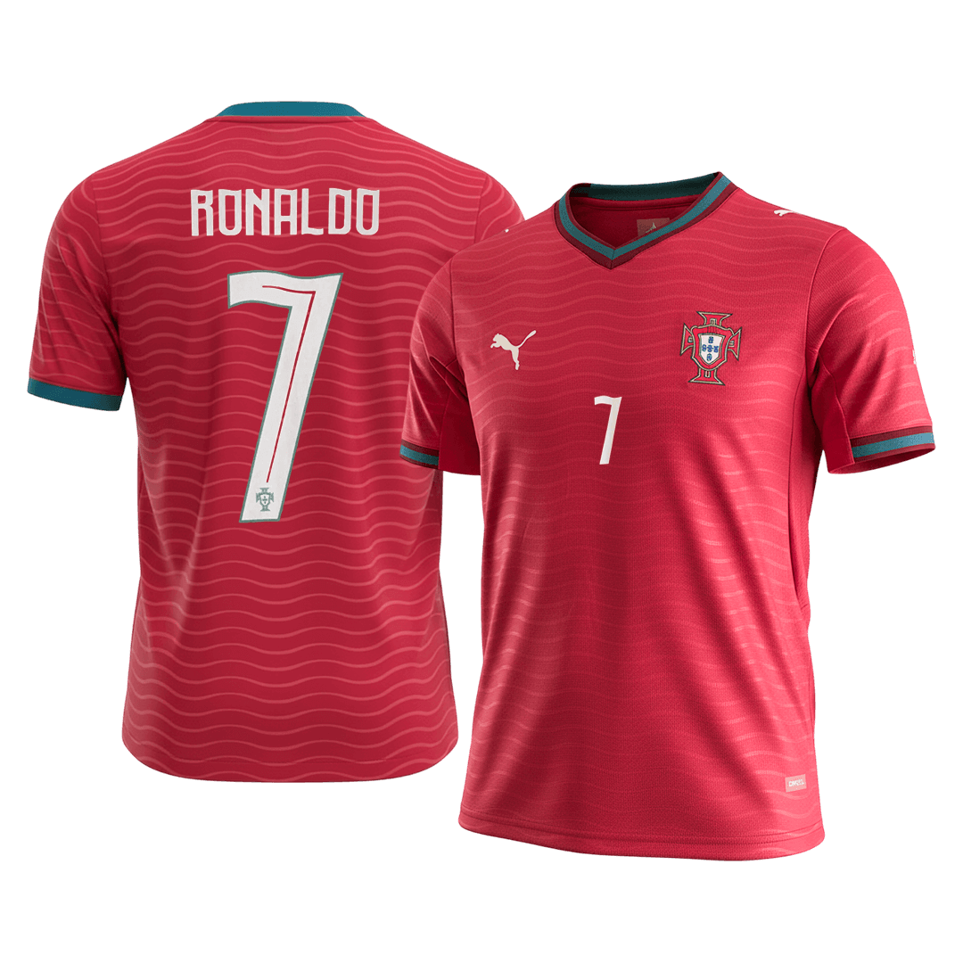 Camiseta de local de Portugal para hombre, número 7, de Ronaldo, para el Mundial 2026.