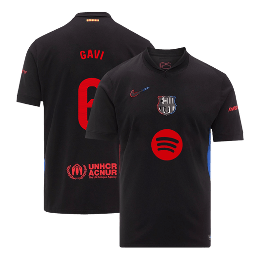 Camiseta de visitante del Barcelona GAVI #6 2024/25 - Logotipo de Spotify sin texto