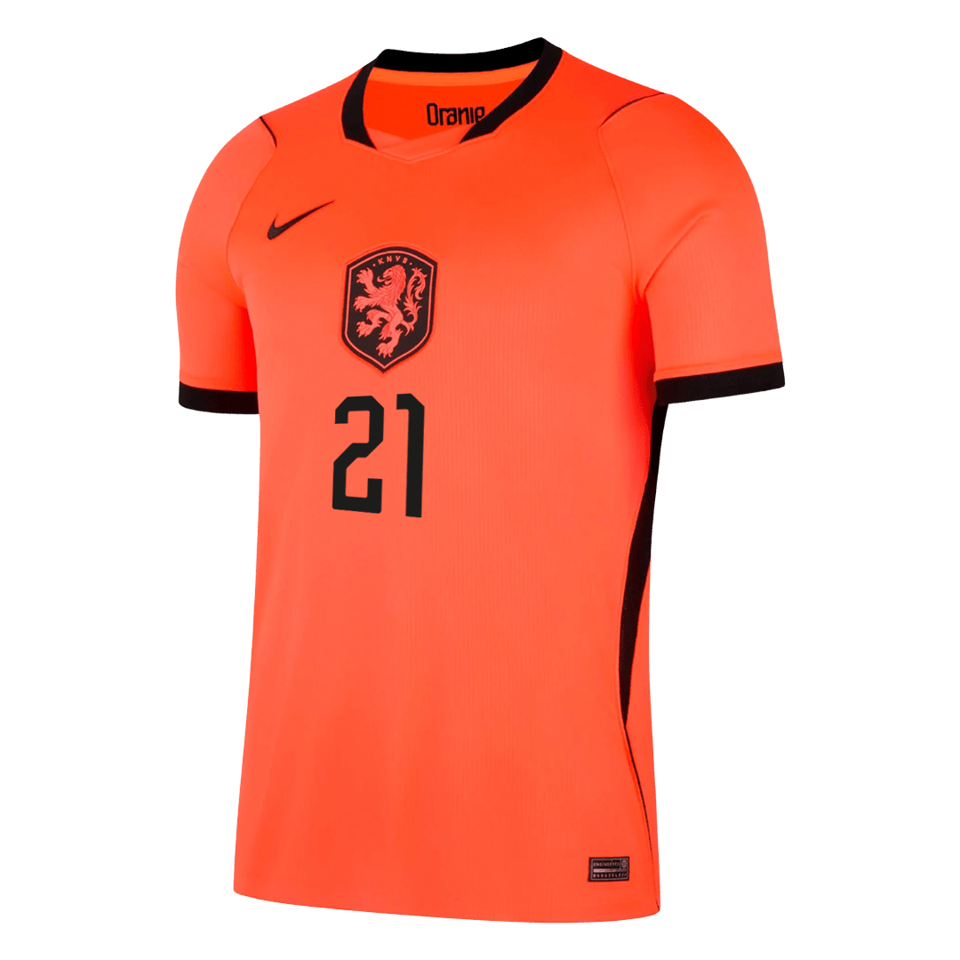 F.DE JONG #21 Camiseta de local de los Países Bajos para el Mundial 2026 Naranja