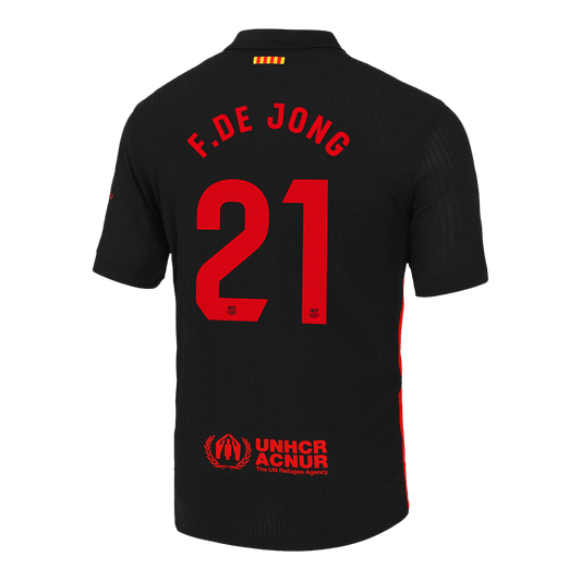 Camiseta de visitante auténtica del Barcelona F.DE JONG #21 2024/25