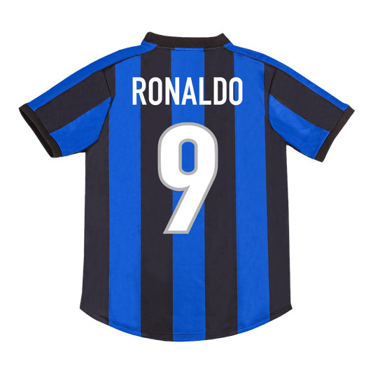 Camiseta de fútbol retro RONALDO #9 1999/00 del Inter de Milán