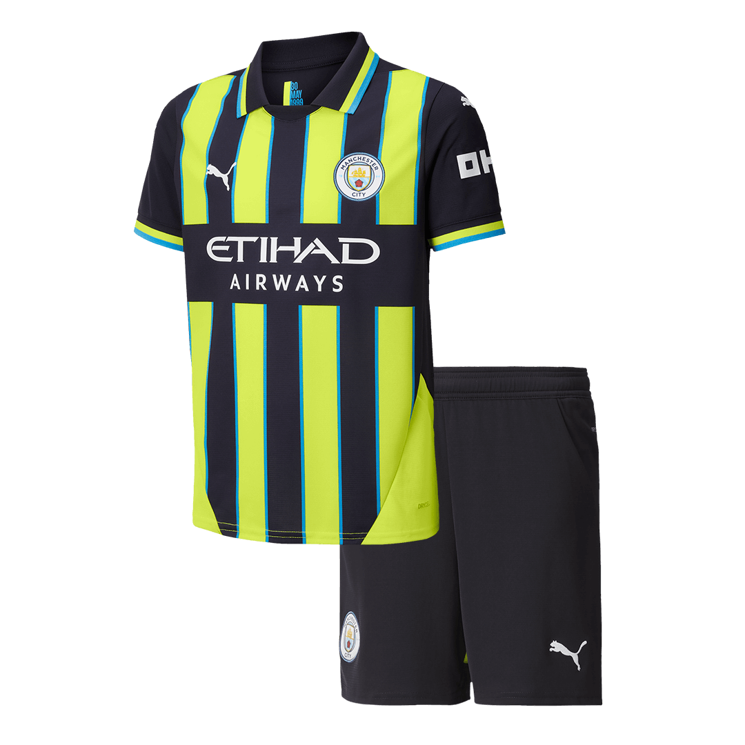 Kit de visitante del Manchester City para niño (camiseta y pantalón corto) 2024/25