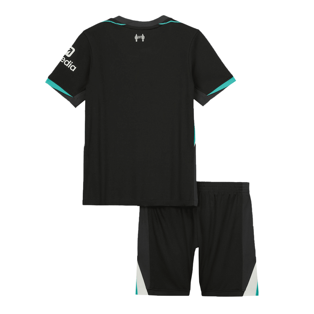 Kit de fútbol visitante del Liverpool para niños (camiseta y pantalón corto)