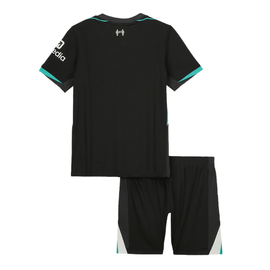 Kit de fútbol visitante del Liverpool para niños (camiseta y pantalón corto)