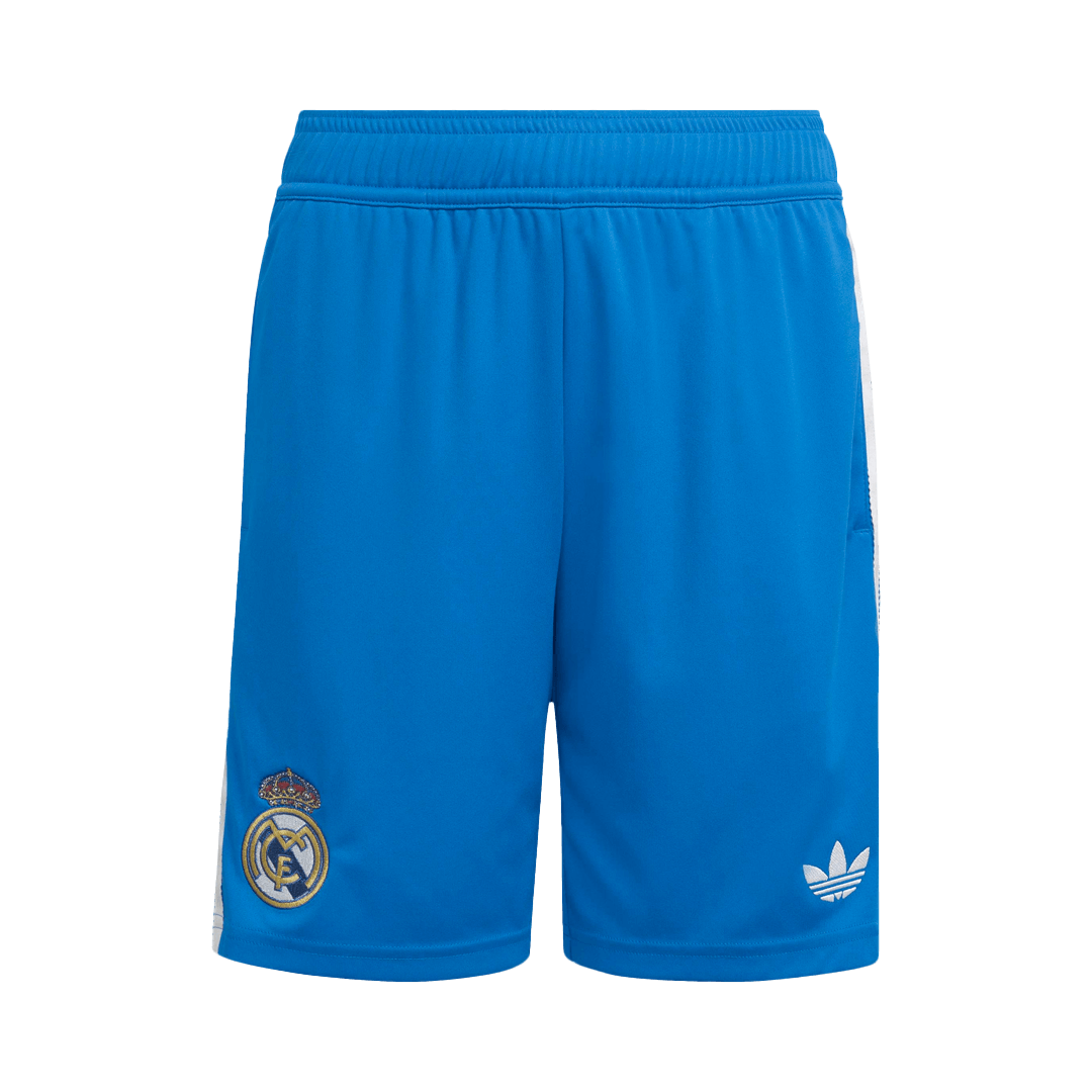 Kit de camiseta de fútbol de la tercera equipación del Real Madrid 2025/26
