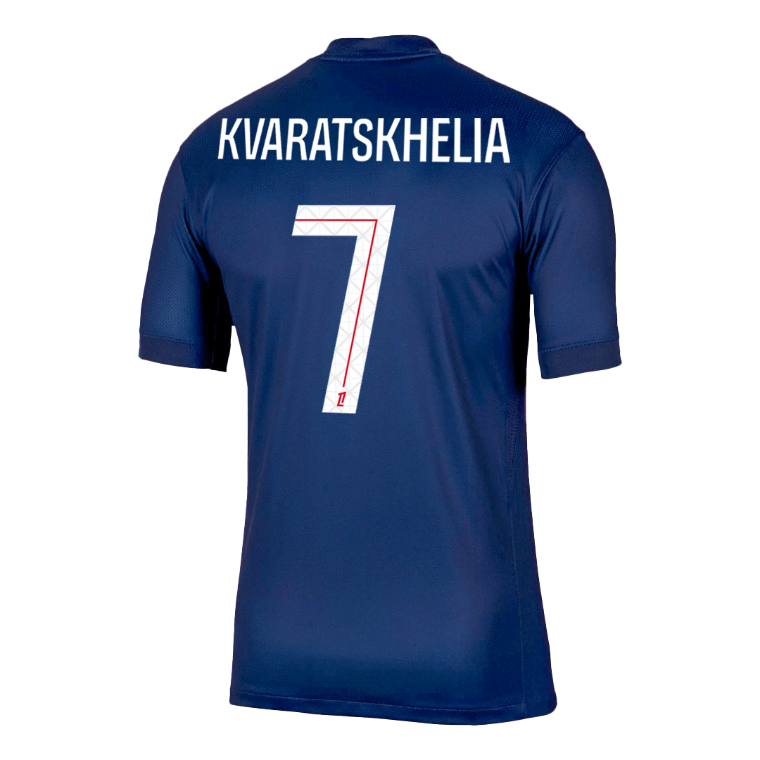 Camiseta de fútbol KVARATSKHELIA #7 PSG Primera equipación 2025/26 Azul marino