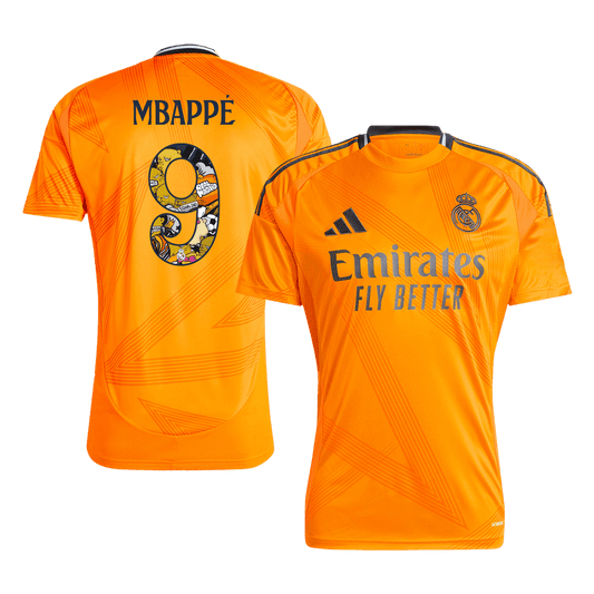 Camiseta de visitante del Real Madrid MBAPPÉ #9 - Fuente Bear Champ (tamaño grande)