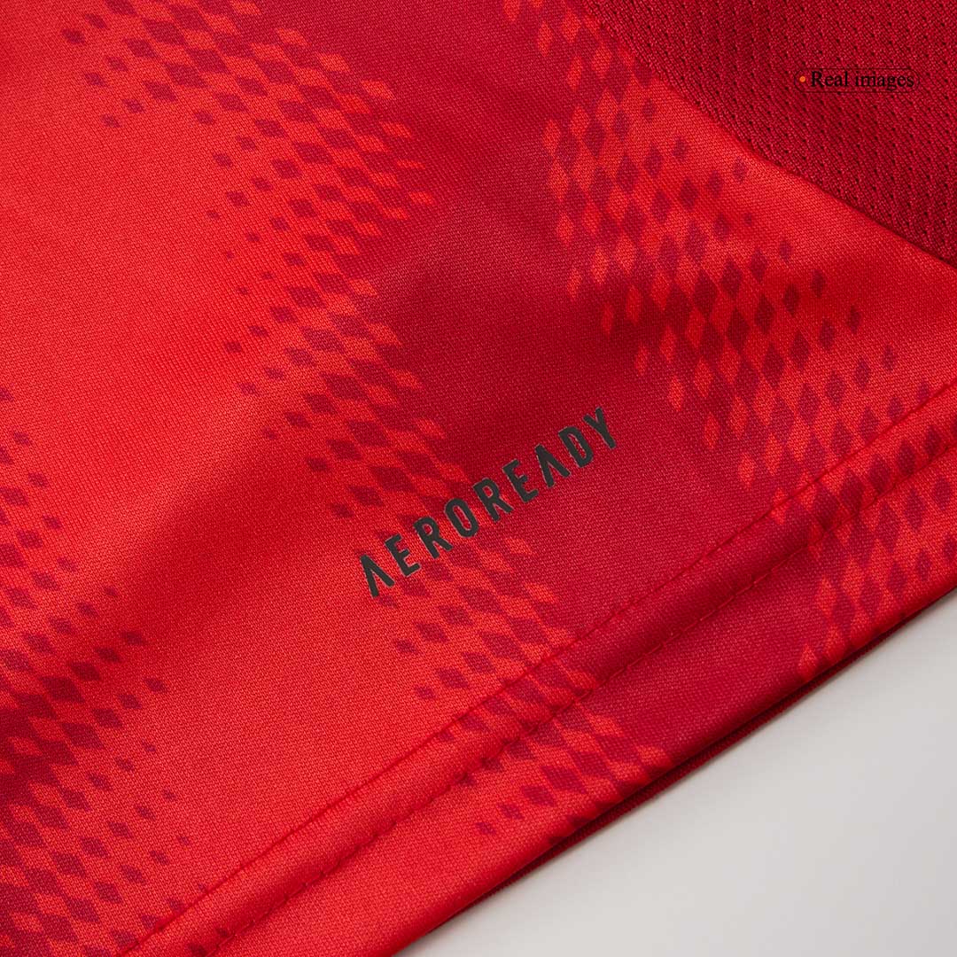 Kit de fútbol local del Bayern Múnich para niño (camiseta y pantalones cortos), color rojo