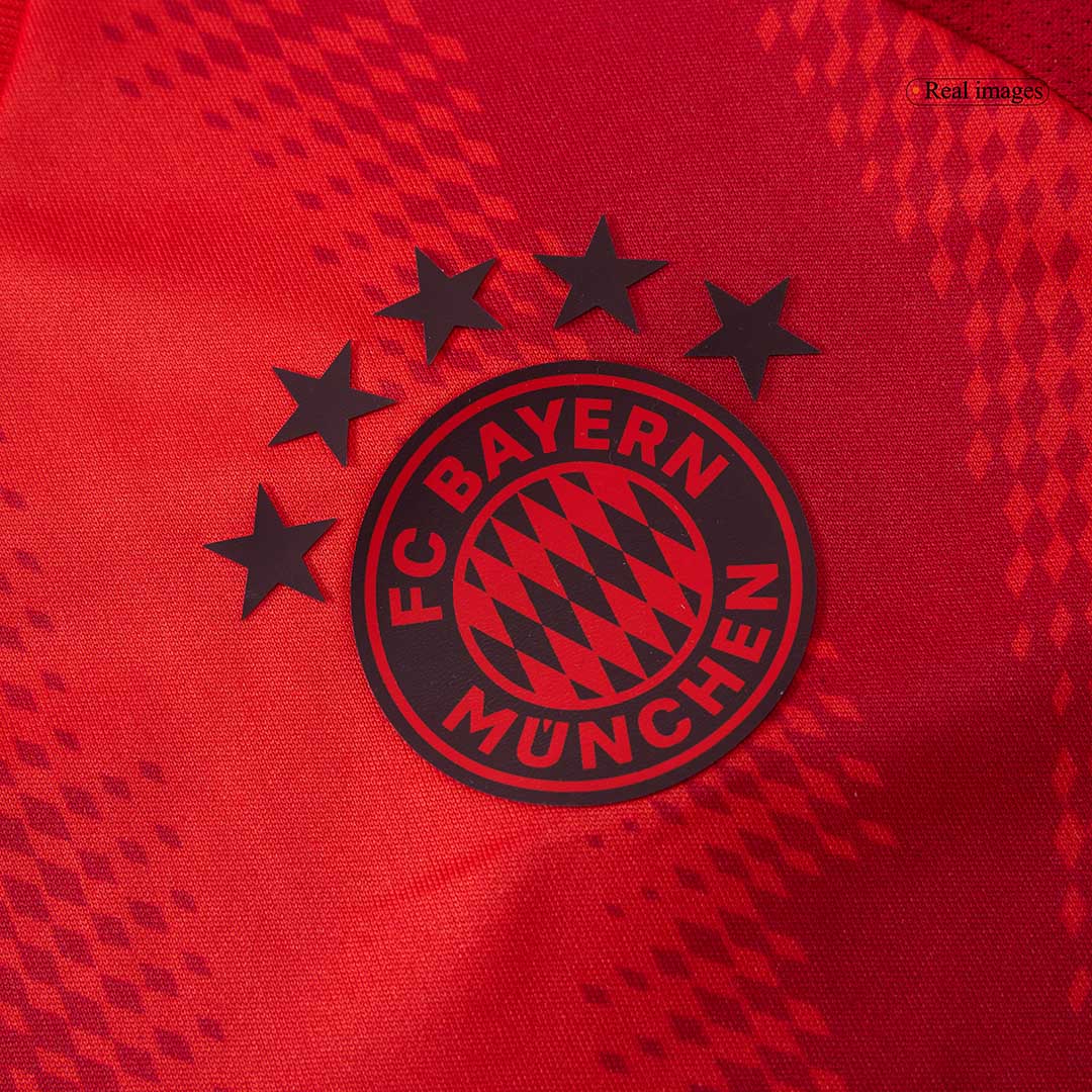 Kit de fútbol local del Bayern Múnich para niño (camiseta y pantalones cortos), color rojo