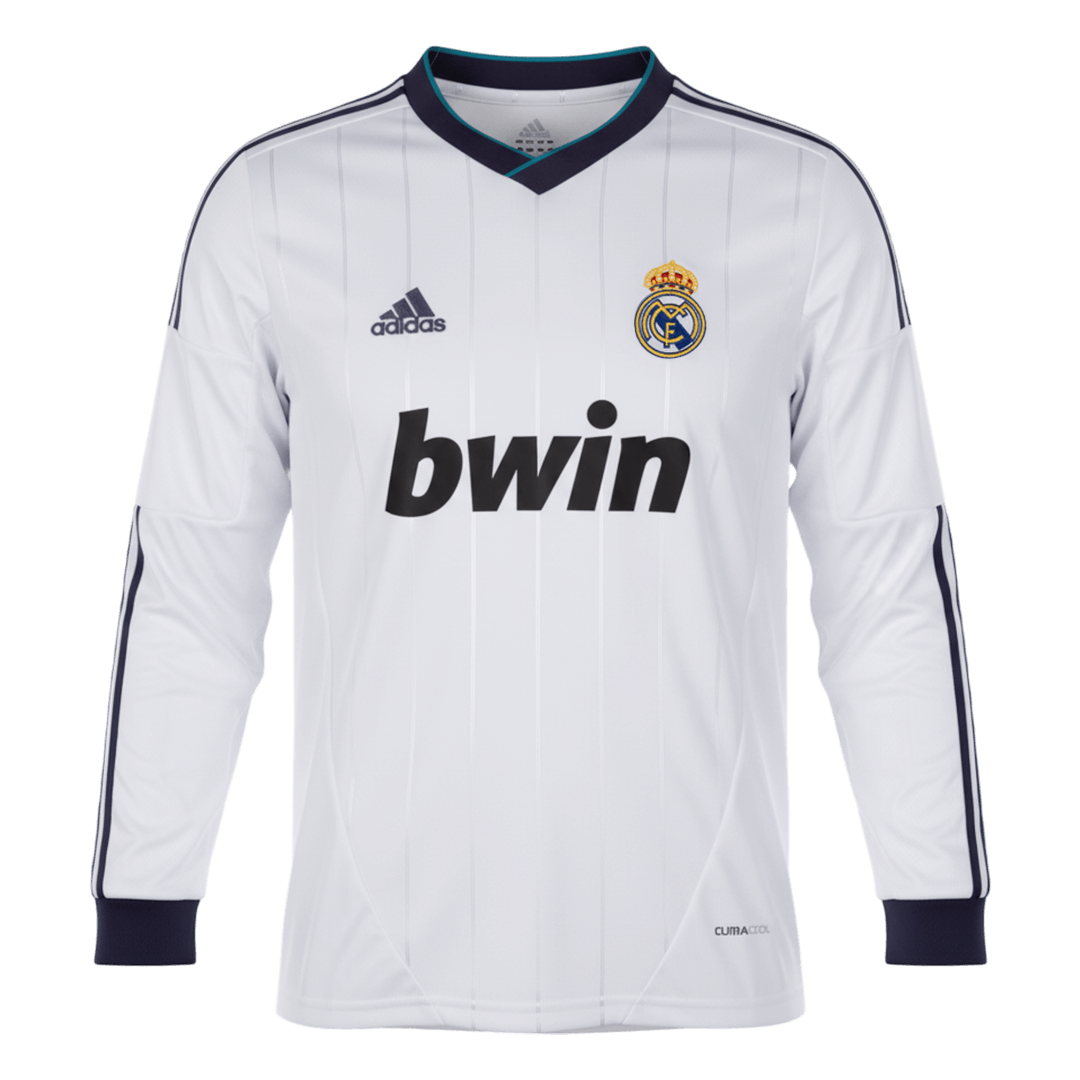 Camiseta de fútbol vintage de local del Real Madrid 2012/13, manga larga