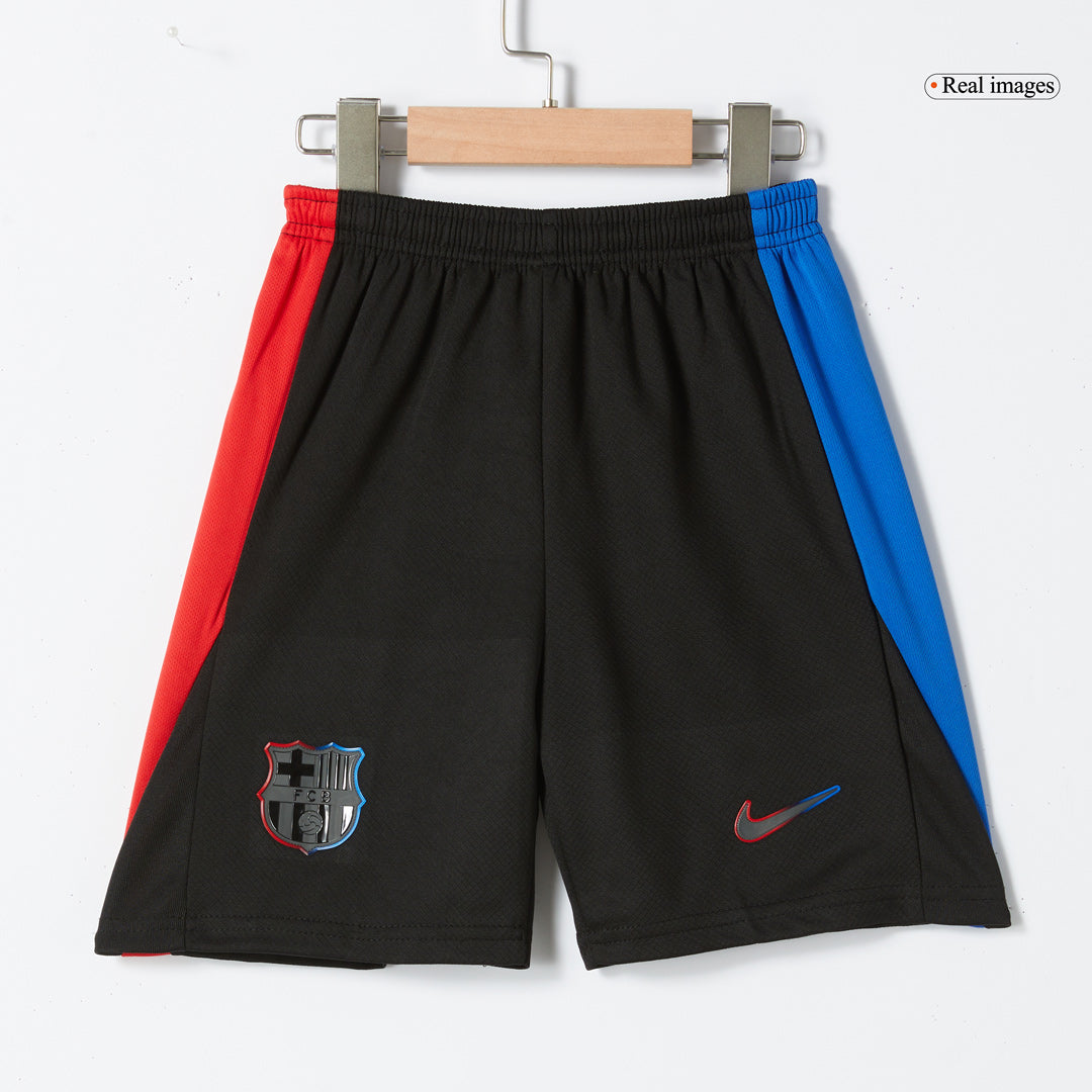 Kits de fútbol personalizados de visitante del Barcelona para niños 2024/25