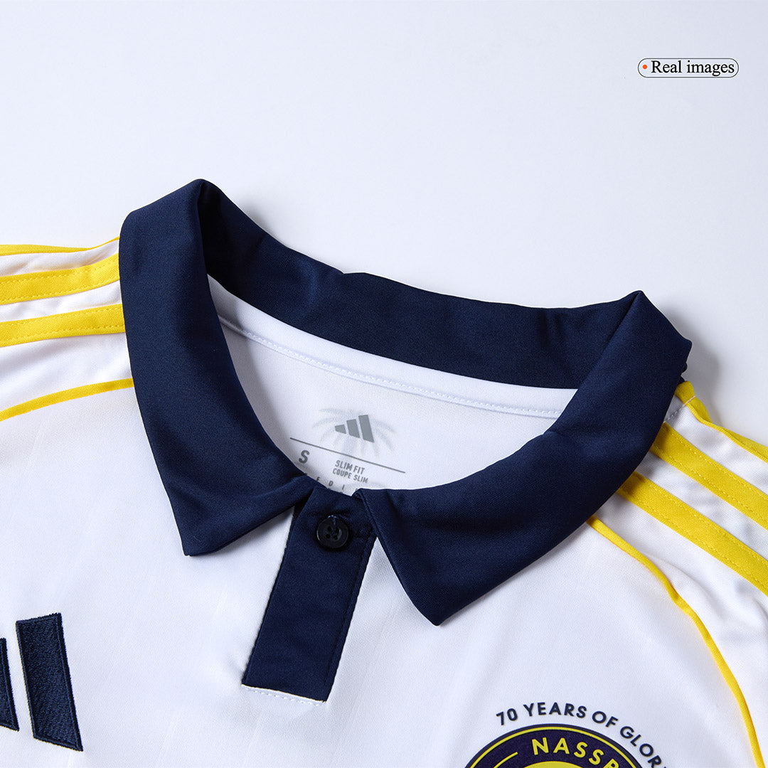 Camiseta de fútbol visitante RONALDO #7 Al Nassr 2025/26, blanca, tercera equipación