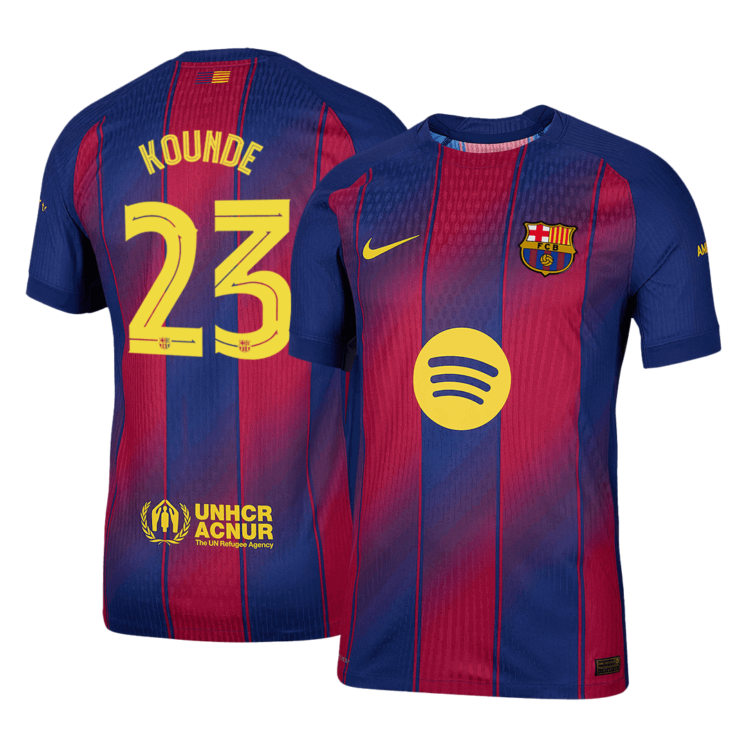 Camiseta de fútbol local auténtica del Barcelona KOUNDE #23 2025/26