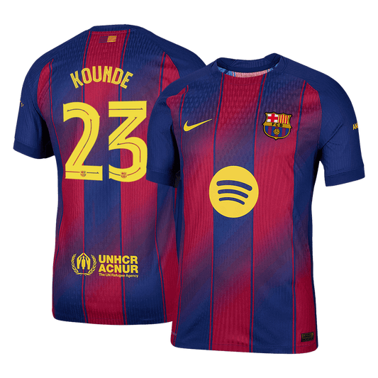 Camiseta de fútbol local auténtica del Barcelona KOUNDE #23 2025/26
