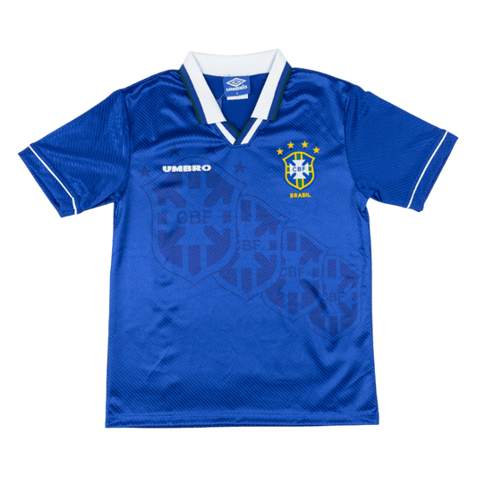 Camiseta retro de fútbol de visitante de Brasil 94/96