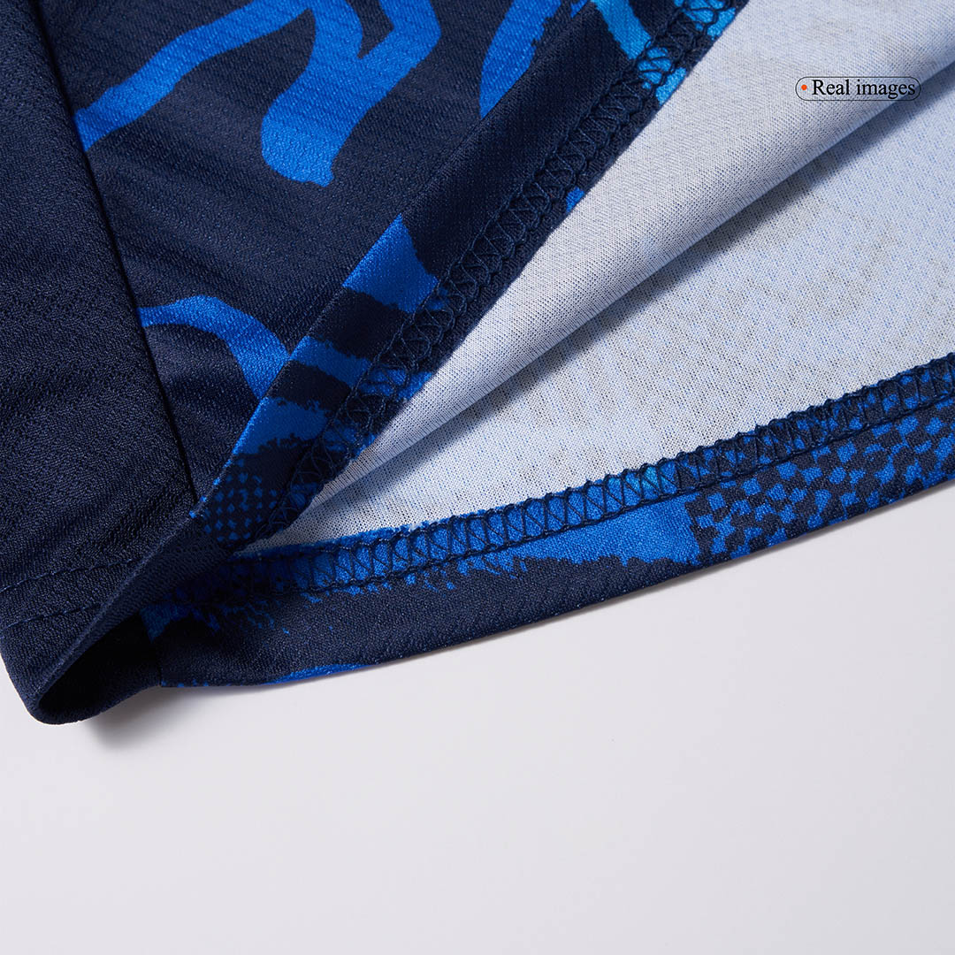 Kit de fútbol infantil de visitante del Atlético de Madrid (Kit y pantalón corto) 2024/25