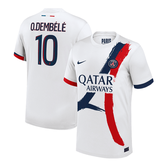 Camiseta de fútbol O.DEMBÉLÉ #10 PSG Segunda equipación 2024/25 Blanca