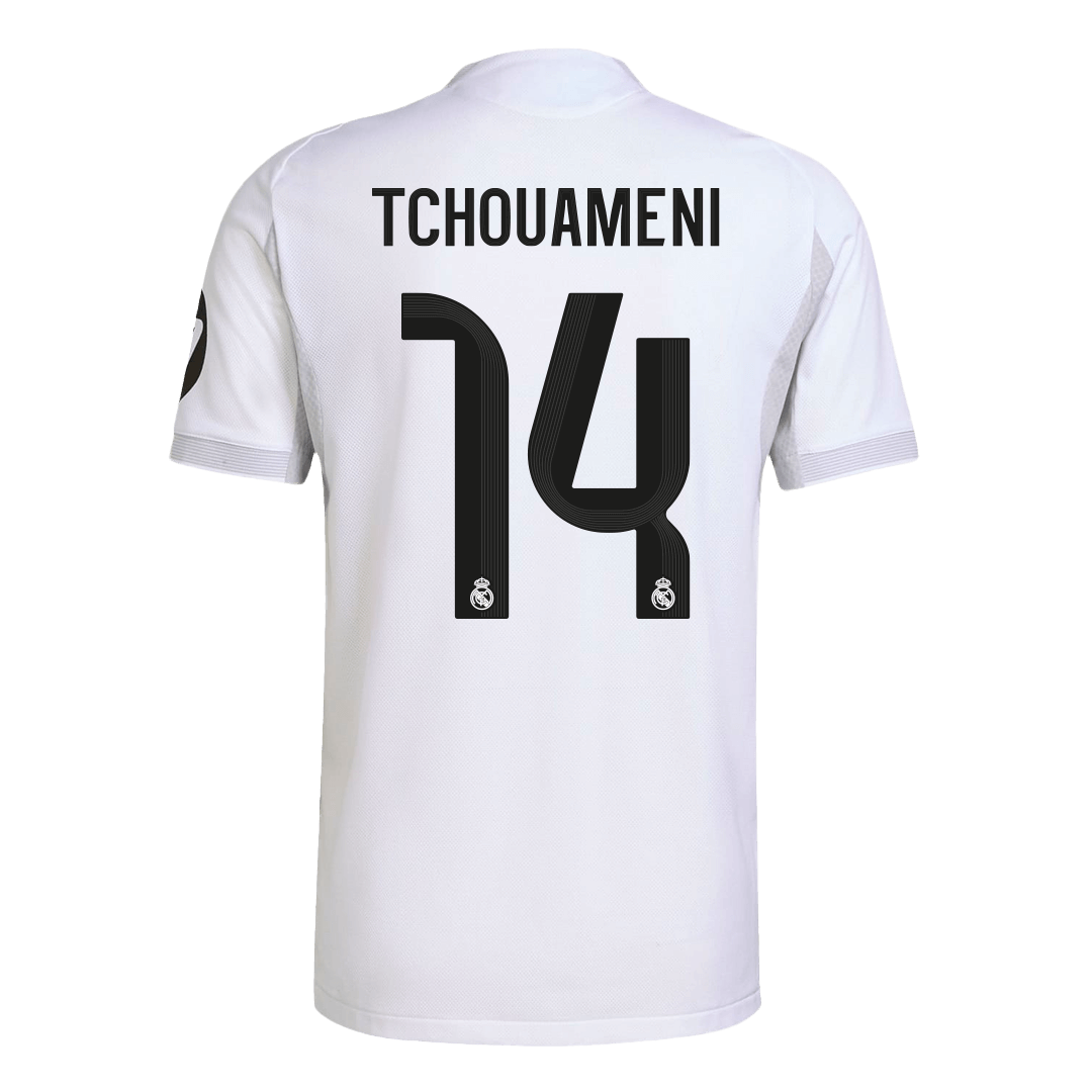 Camiseta de fútbol local del Real Madrid TCHOUAMENI #14 2025/26 auténtica