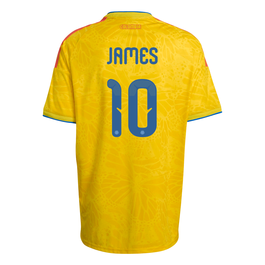 Camiseta de local de Colombia para hombre, JAMES #10, Copa Mundial 2026