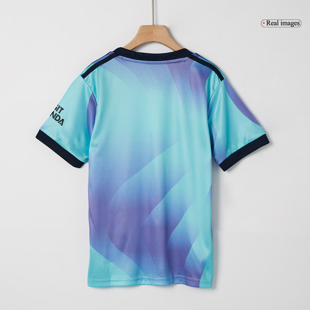 Kit de fútbol infantil de visitante del Arsenal (Kit y pantalón corto) 2024/25
