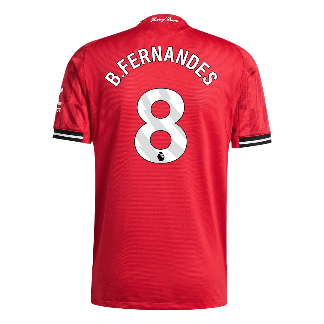 Camiseta de fútbol local auténtica de B.FERNANDES #8 del Manchester United 2025/26, roja