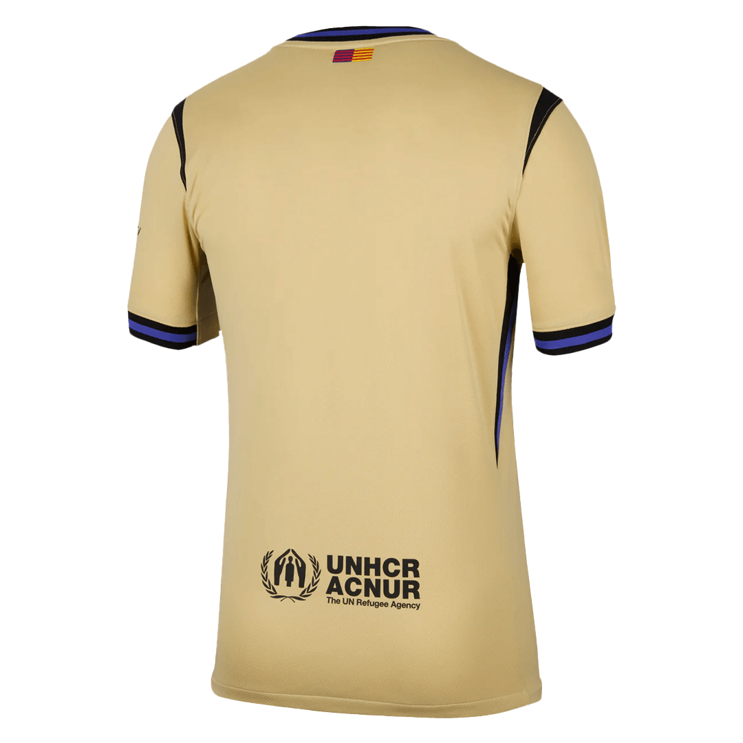 Camiseta de fútbol visitante del Barcelona 2025/26 amarilla