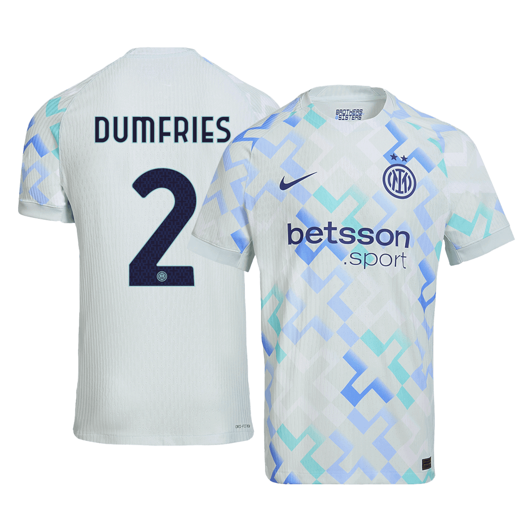 Camiseta de fútbol de visitante auténtica DUMFRIES #2 del Inter de Milán 2025/26