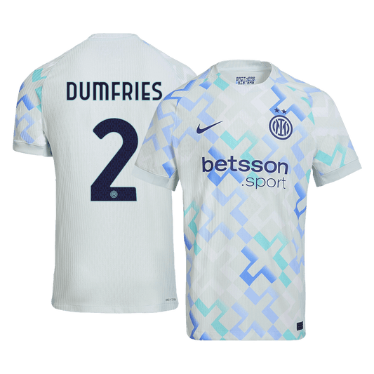 Camiseta de fútbol de visitante auténtica DUMFRIES #2 del Inter de Milán 2025/26